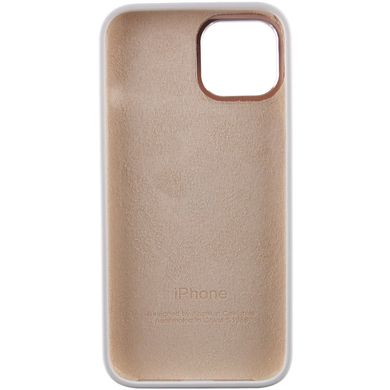 Чехол для iPhone 14 Pro Max Silicone Case Full (Metal Frame and Buttons) с металической рамкой и кнопками White