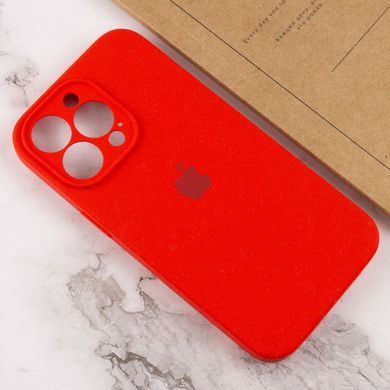 Чехол для Apple iPhone 13 Pro Max Silicone Full camera закрытый низ + защита камеры / Красный / Red