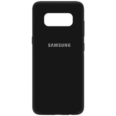 Чехол для Samsung Galaxy S8 (G950) Silicone Full черный c закрытым низом и микрофиброй