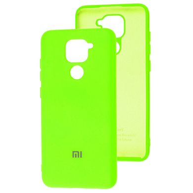Чехол для Xiaomi Redmi Note 9 My Colors Full Cалатовый / neon green c закрытым низом и микрофиброю
