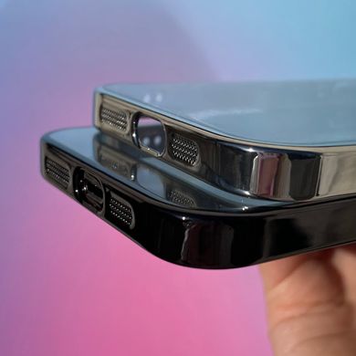 Чехол с блестками для Iphone 14 Brilliant Acrylic Case + защита камеры Silver