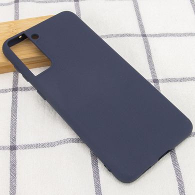 Чехол Silicone Cover Full without Logo (A) для Samsung Galaxy S21 Plus (Синий / Midnight blue)