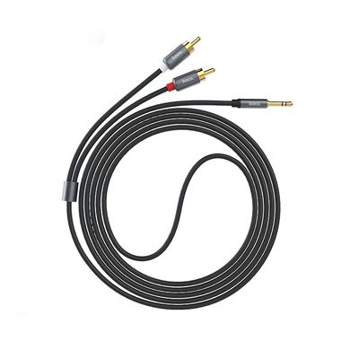 Кабель HOCO UPA10 Double lotus rca audio cable to 3.5mm AUX (1.5m)