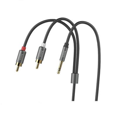 Кабель HOCO UPA10 Double lotus rca audio cable to 3.5mm AUX (1.5m)