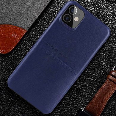 Кожаная накладка G-Case Cardcool Series для Apple iPhone 12 mini (5.4") (Синий)