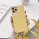 Чехол с ремешком для iPhone 14 Pro Crossbody fibra с Микрофиброй Yellow