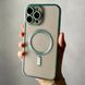 Чехол для iPhone 14 Pro Max Matt Shining Case with Magsafe + стекло на камеру Mint