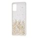 Чехол для Samsung Galaxy A41 (A415) Wave confetti прозрачно-золотистый