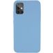 Чохол для Samsung Galaxy A51 (A515) Silicone Full Блакитний / Lilac Blue з закритим низом і мікрофіброю