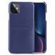 Кожаная накладка G-Case Cardcool Series для Apple iPhone 12 mini (5.4") (Синий)