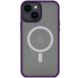 TPU+PC чохол Metal Buttons with MagSafe для Apple iPhone 14 (6.1") Темно-фіолетовий