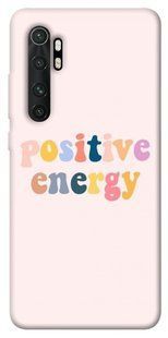 Чехол для Xiaomi Mi Note 10 Lite PandaPrint Positive energy надписи