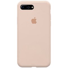 Чехол для Apple iPhone 7 plus / 8 plus Silicone Case Full с микрофиброй и закрытым низом (5.5"") Розовый / Pink Sand