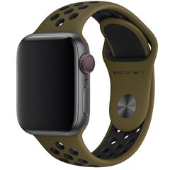 Силіконовий ремінець Sport Nike+ для Apple watch 42mm / 44mm (Khaki/ Black)