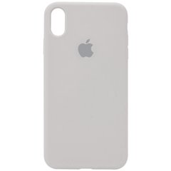 Чехол для Apple iPhone XR (6.1"") Silicone Case Full с микрофиброй и закрытым низом Серый / Stone