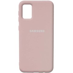 Чохол для Samsung A02s Silicone Full з закритим низом і мікрофіброю Рожевий / Pink Sand