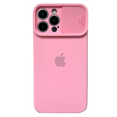 Чехол для iPhone 14 Silicone with Logo hide camera + шторка на камеру Rose Pink