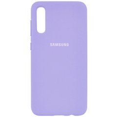 Чехол для Samsung Galaxy A50 / A50s / A30s Silicone Full светло-фиолетовый c закрытым низом и микрофиброю