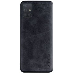 Шкіряний чохол AIORIA Vintage для Samsung Galaxy A51 (Чорний)