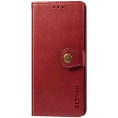Кожаный чехол книжка GETMAN Gallant (PU) для Samsung Galaxy M01 Core / A01 Core (Красный)