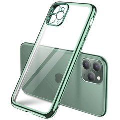 Прозрачный силиконовый чехол с глянцевой окантовкой Full Camera для Apple iPhone 11 Pro (5.8") (Зеленый)
