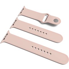 Силіконовий ремінець для Apple Watch Sport Band 38/40 (S / M & M / L) 3pcs (Рожевий / Pink Sand)