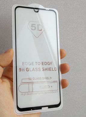 5D скло для Huawei P Smart 2019 Чорне - Клей по всій площині