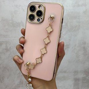 Чохол з ланцюжком для iPhone 14 Plus Shine Bracelet Strap Pink