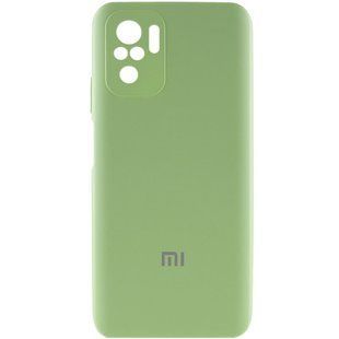 Чехол Silicone Cover Full Camera (AA) для Xiaomi Redmi Note 10 / Note 10s Мятный / Mint
