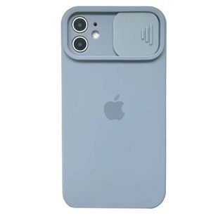Чохол для iPhone 11 Silicone with Logo hide camera + шторка на камеру Faraway Blue