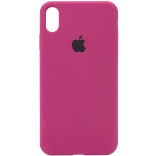Чехол silicone case for iPhone X/XS с микрофиброй и закрытым низом Maroon