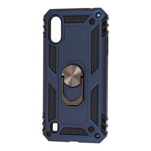 Ударопрочный чехол Serge Ring for Magnet для Samsung Galaxy A01 (A015) Синий / Противоударный, бронированный
