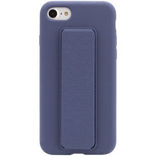 Чехол Silicone Case Hand Holder для Apple iPhone 7 / 8 / SE (2020) (4.7") (Темно-синий / Midnight blue)