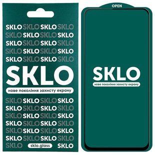 Защитное стекло SKLO 5D (full glue) для Xiaomi Redmi Note 9 / Redmi 10X, Черный