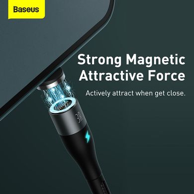 Кабель Baseus Type-C Zinc Magnetic Safe Fast Charging Data Cable |1m, 3A| (CATXC-MG1) Black, Black