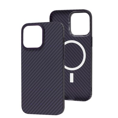 Чехол для iPhone 14 Pro Max Carbon Case with MagSafe Deep Purple