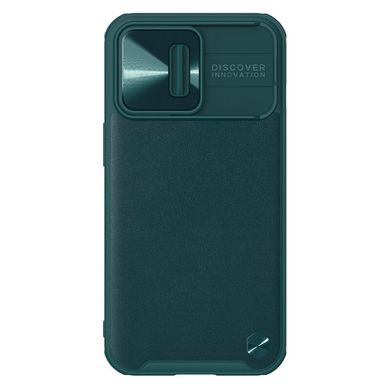 Кожаная накладка Nillkin Camshield Leather (шторка на камеру) для Apple iPhone 13 Pro (6.1"") Зеленый / Green