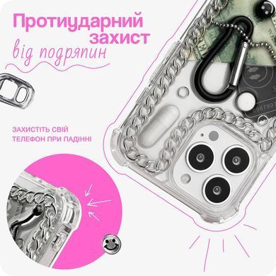 Чохол об'ємний ручної роботи для iPhone 14 Plus That's My&reg; Сlassic Series. Metal Black