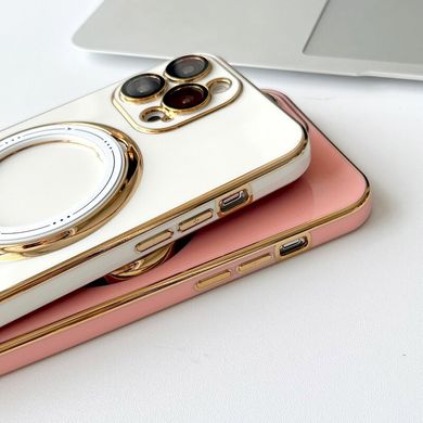 Чехол для iPhone 11 Glitter Holder Case Magsafe с кольцом подставкой + стекло на камеру Pink