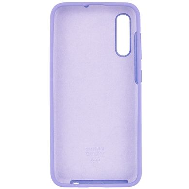 Чехол для Samsung Galaxy A50 / A50s / A30s Silicone Full светло-фиолетовый c закрытым низом и микрофиброю