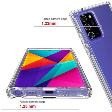 Чехол TPU+PC Full Body с защитой 360 для Samsung Galaxy Note 20 Ultra, Прозрачный