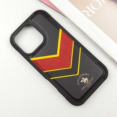 Шкіряний чохол Polo Santa Barbara Barton для Apple iPhone 16 Pro (6.3") (Black / Yellow)