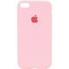 Чехол Apple silicone case for iPhone 7/8 с микрофиброй и закрытым низом Розовый / Peach