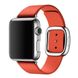Ремешок для Apple Watch 42/44/45 mm Modern Buckle Leather Red/Silver