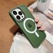 Чохол для iPhone 14 Pro Max Matte Colorful Case with MagSafe Green