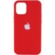 Чехол для iPhone 12 Pro Max Silicone Full / Закрытый низ / Красный / Dark Red