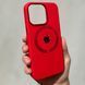 Чохол для iPhone 13 Pro Max Silicone Case Full (Metal Frame and Buttons) with Magsafe з металевими кнопками та рамкою Red