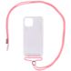 Чехол TPU Crossbody Transparent для Apple iPhone 12 Pro Max (6.7"") Розовый (Ремешок через плечо)