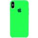 Чехол silicone case for iPhone X/XS Neon Green / Зеленый