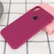 Чехол silicone case for iPhone X/XS с микрофиброй и закрытым низом Maroon